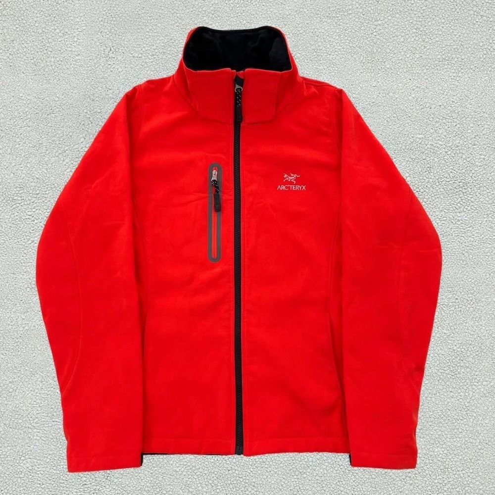 Arcteryx Gore Windstopper Softshell Jacket Womens M Red Fleece Lined Full Zip - Picture 2 of 11